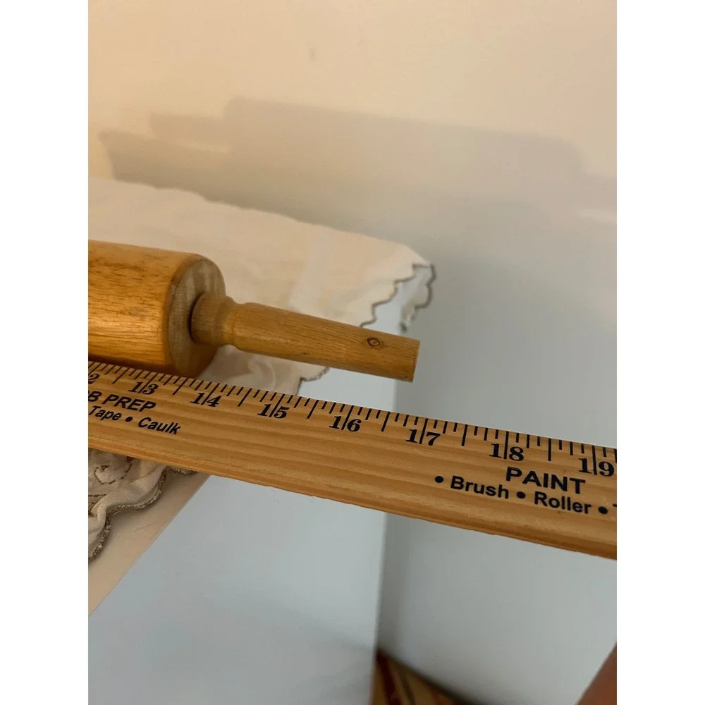 Vintage Style Wooden Rolling Pin Natural Wood Kitchen Baking Tool 17 Inch